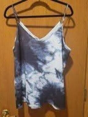 New With Tags Black & White Tie Dye Tank Top